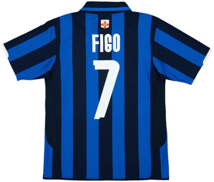 2007-08 Inter Milan Centenary Home Shirt Figo #7 - 8/10 - (M)