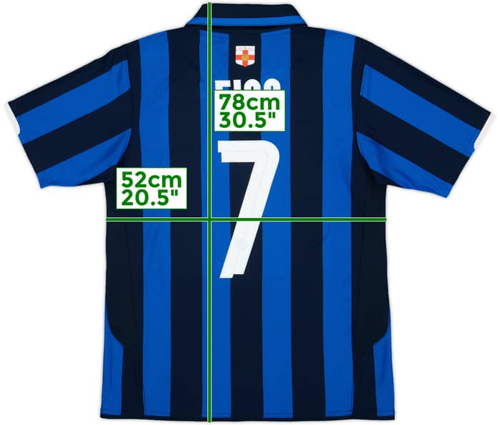 2007-08 Inter Milan Centenary Home Shirt Figo #7 - 8/10 - (M)