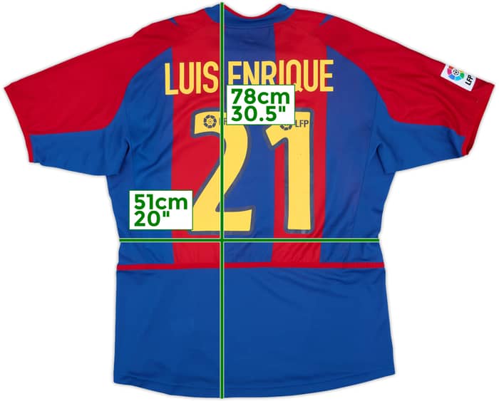 2002-03 Barcelona Home Shirt Luis Enrique #21 - 8/10 - (M)