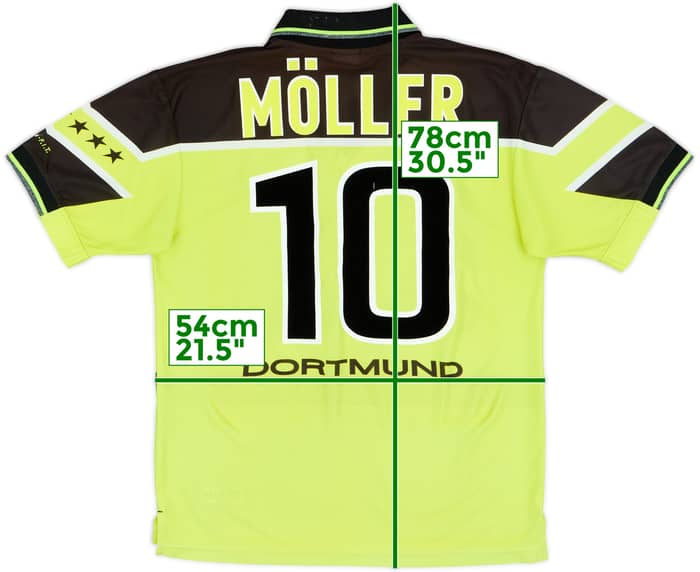 1997-98 Borussia Dortmund Home Shirt Moller #10 - 7/10 - (M)