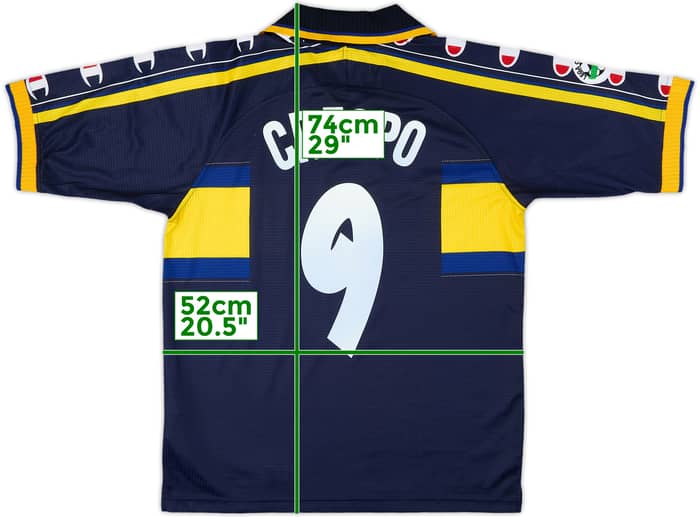 1999-00 Parma Third Shirt Crespo #9 - 8/10 - (S)