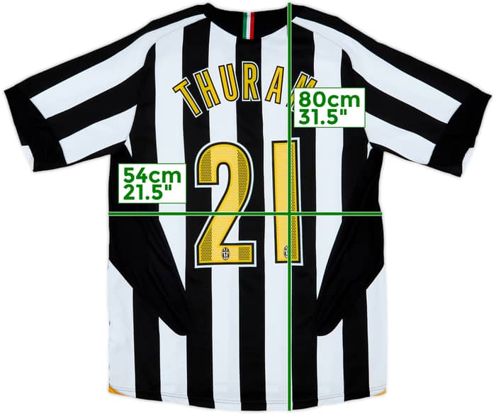 2005-06 Juventus Home Shirt Thuram #21 - 10/10 - (M)