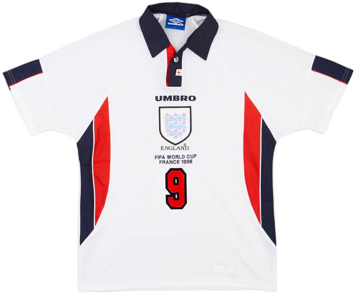 1997-99 England Home Shirt Shearer #9 - 8/10 - (L)