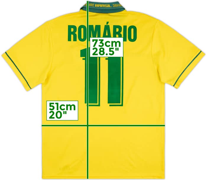 1993-94 Brazil Home Shirt Romario #11 - 8/10 - (M)