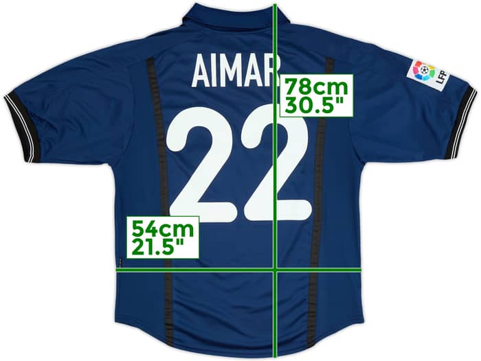 2000-01 Valencia Away Shirt Aimar #22 - 10/10 - (M)