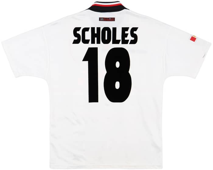 1997-99 Manchester United Away Shirt Scholes #18 - 8/10 - (M)