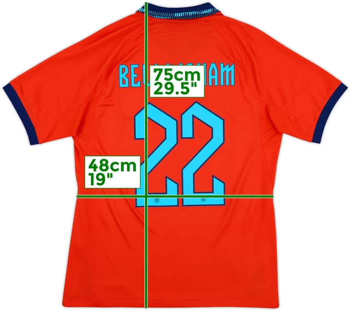 2022-23 England Away Shirt Bellingham #22 - 9/10 - (M)