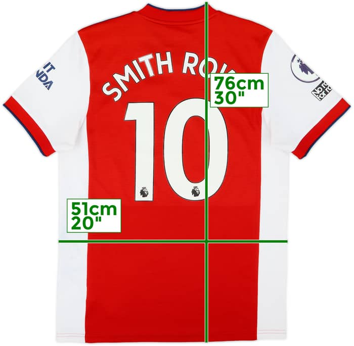 2021-22 Arsenal Home Shirt Smith Rowe #10 - 7/10 - (M)