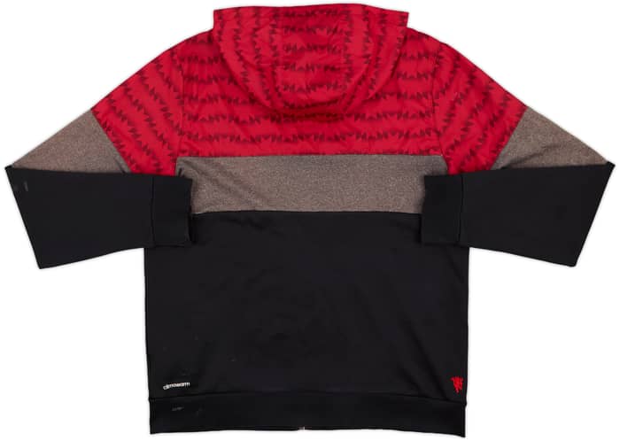 2015-16 Manchester United adidas Hooded Track Jacket - 8/10 - (M)
