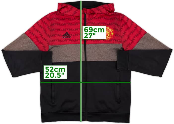 2015-16 Manchester United adidas Hooded Track Jacket - 8/10 - (M)