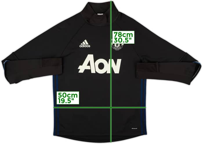 2016-17 Manchester United adidas Drill Top - 9/10 - (M)