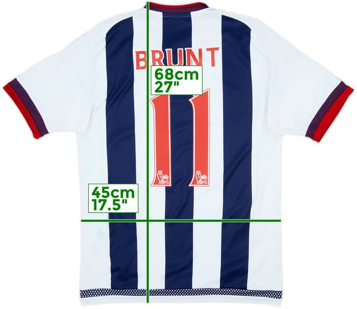 2015-16 West Brom Home Shirt Brunt #11 - 5/10 - (S)