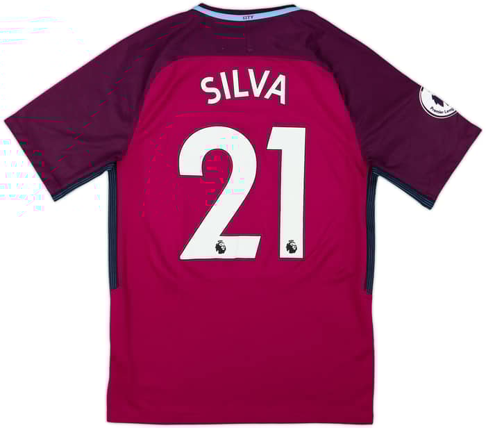 2017-18 Manchester City Away Shirt Silva #21 - 7/10 - (S)