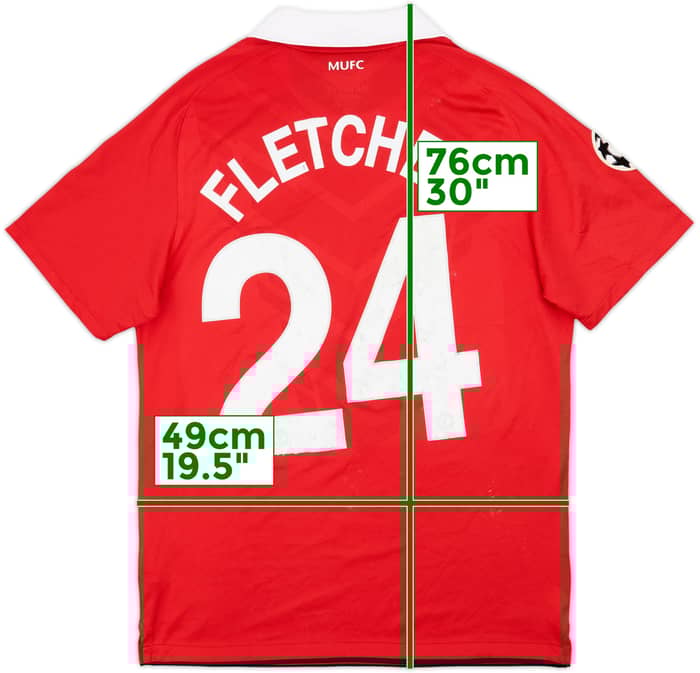 2010-11 Manchester United Home Shirt Fletcher #24 - 5/10 - (M)