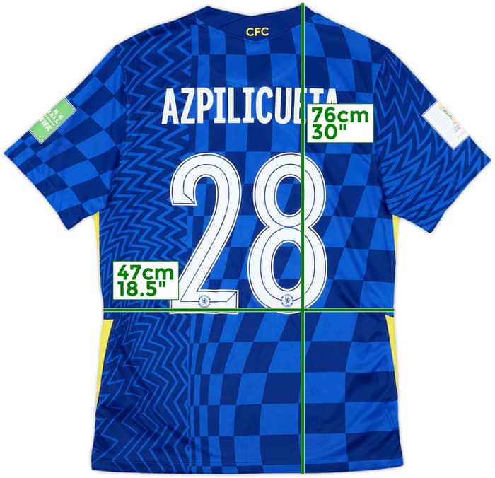 2021-22 Chelsea Home Shirt Azpilicueta #28 - 8/10 - (M)