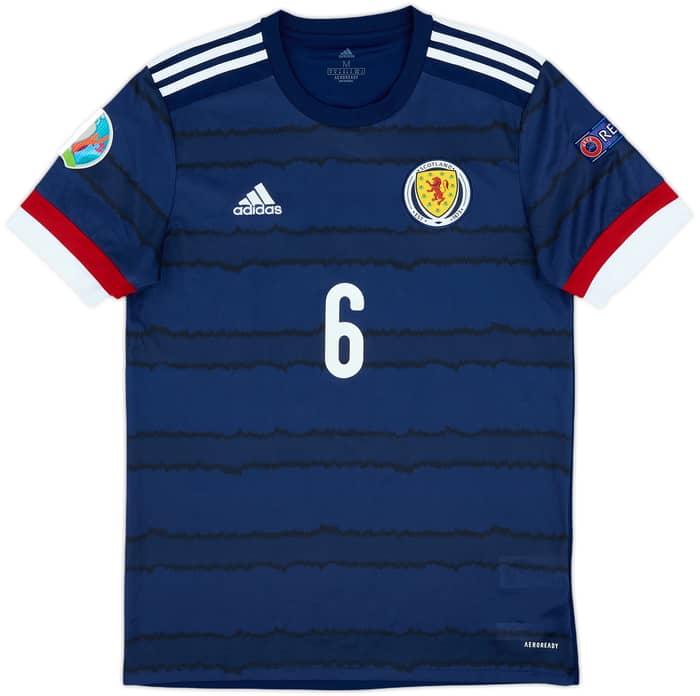2020-22 Scotland Home Shirt Tierney #6 - 6/10 - (M)