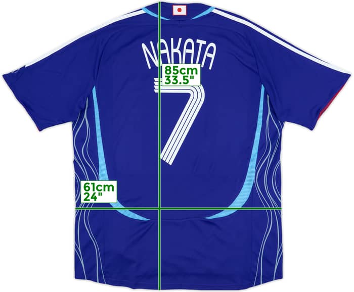 2006-08 Japan Home Shirt Nakata #7 - 9/10 - (XL)