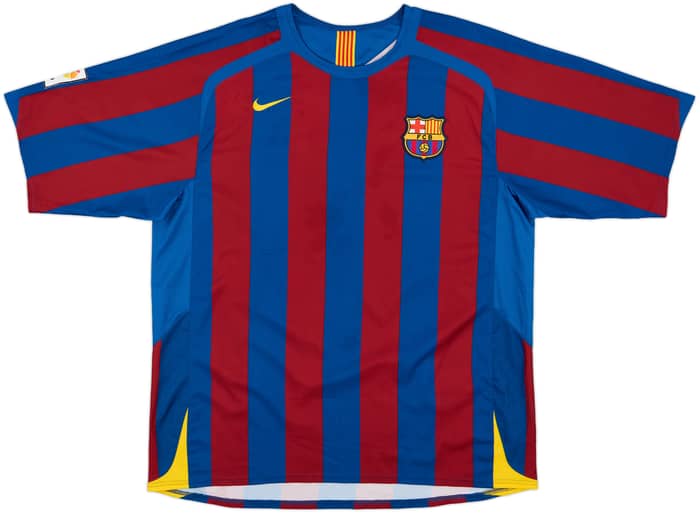 2005-06 Barcelona Home Shirt Larsson #7 - 6/10 - (XL)