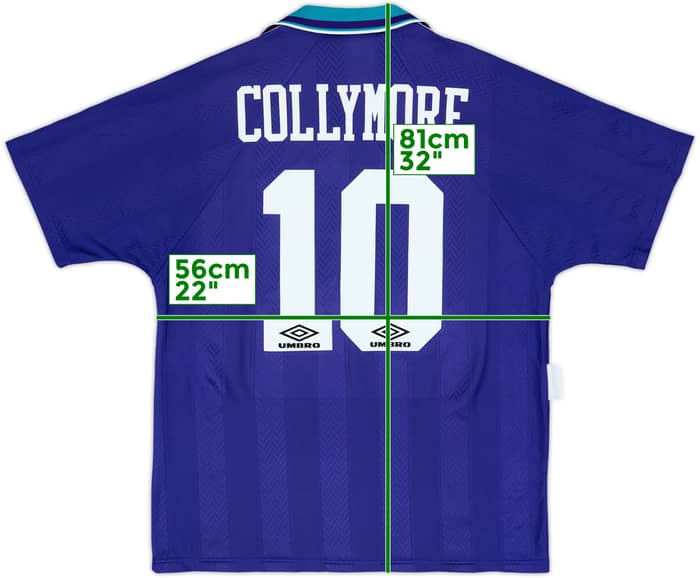 1993-95 Nottingham Forest Away Shirt Collymore #10 - 5/10 - (L)