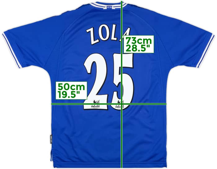 1999-01 Chelsea Home Shirt Zola #25 - 7/10 - (M)
