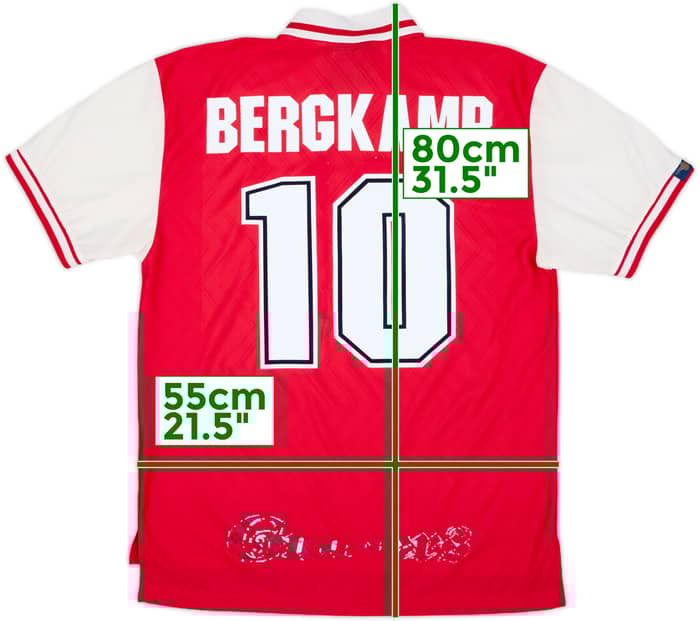 1996-98 Arsenal Home Shirt Bergkamp #10 - 6/10 - (L)