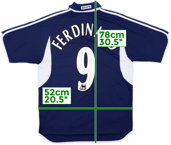 2000-01 Tottenham Away Shirt Ferdinand #9 - 7/10 - (M)