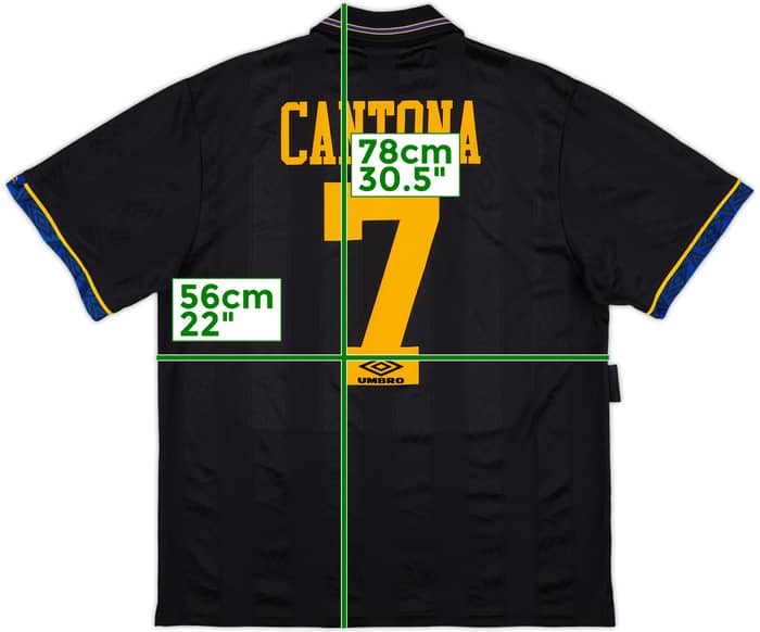 1993-95 Manchester United Away Shirt Cantona #7 - 9/10 - (L)