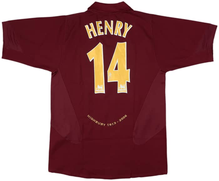 2005-06 Arsenal Home Shirt Henry #14 - 6/10 - (M)
