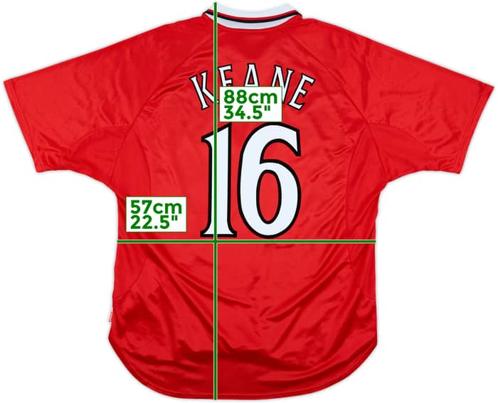 1999-00 Manchester United 'CL Winners' Shirt Keane #16 - 6/10 - (XXL)