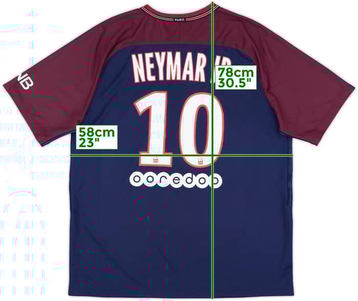 2017-18 Paris Saint-Germain Home Shirt Neymar Jr #10 - 8/10 - (XL)