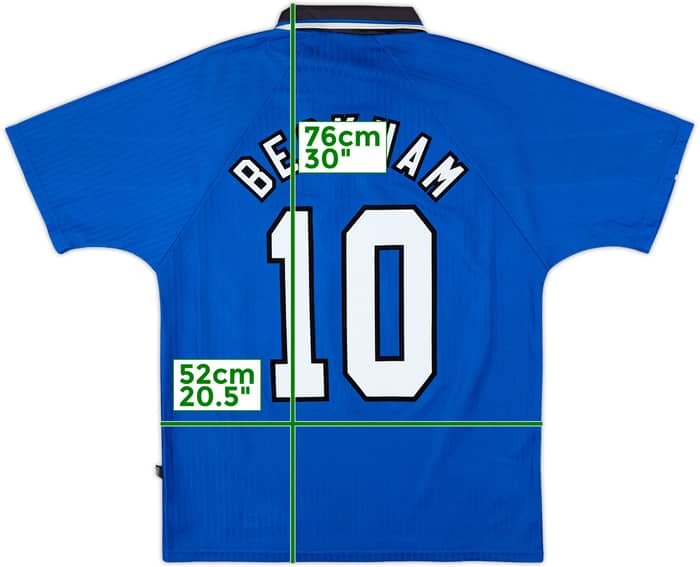 1996-98 Manchester United Third Shirt Beckham #10 - 8/10 - (M)