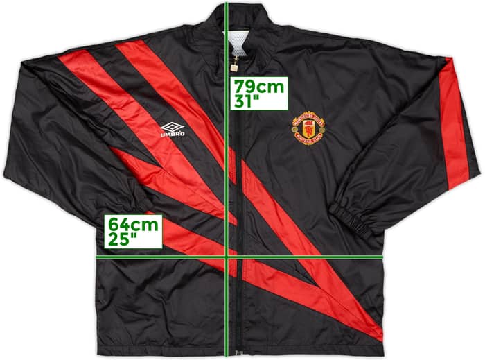 1992-93 Manchester United Umbro Track Jacket - 8/10 - (L)