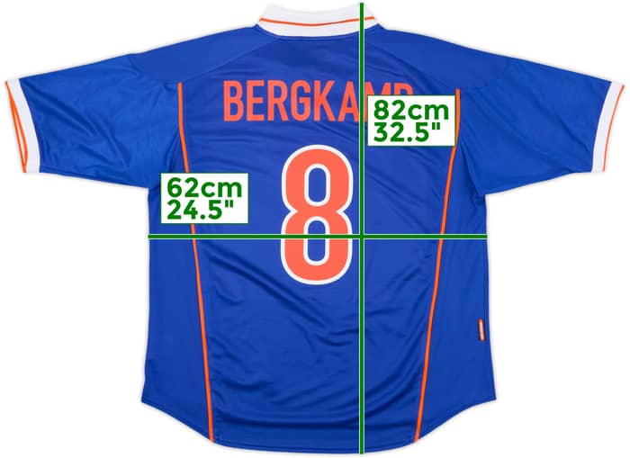 1998-00 Netherlands Away Shirt Bergkamp #8 - 8/10 - (XL)