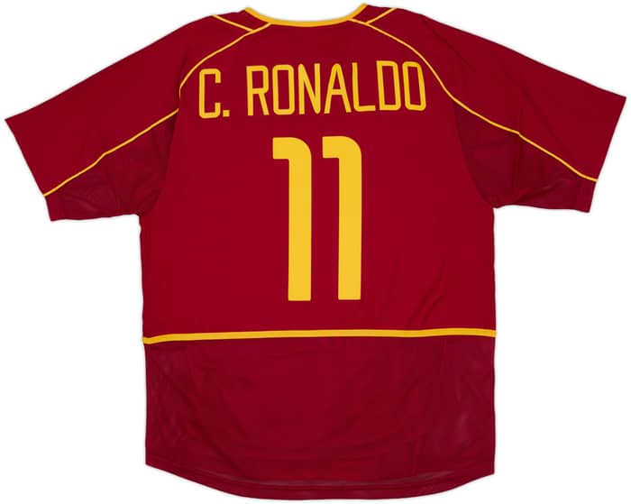 2002-04 Portugal Player Issue Home Shirt C.Ronaldo #11 - 8/10 - (M)