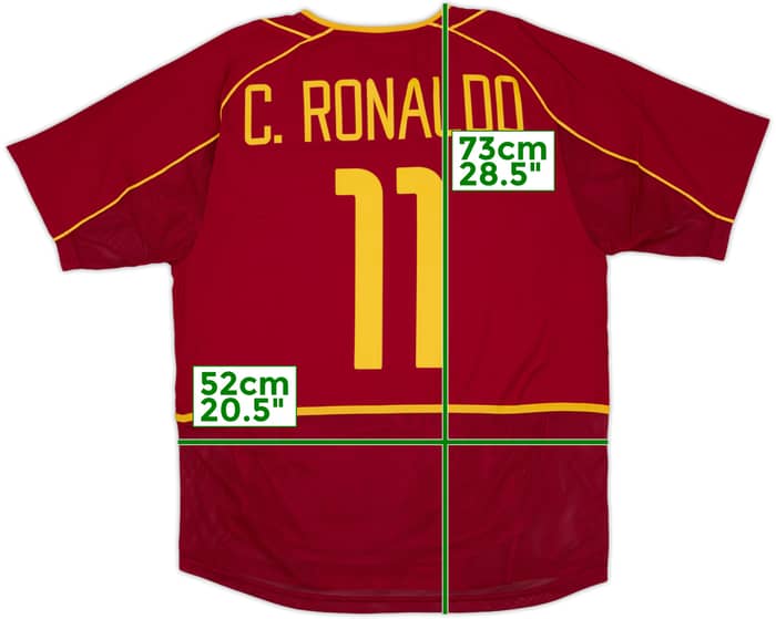 2002-04 Portugal Player Issue Home Shirt C.Ronaldo #11 - 8/10 - (M)