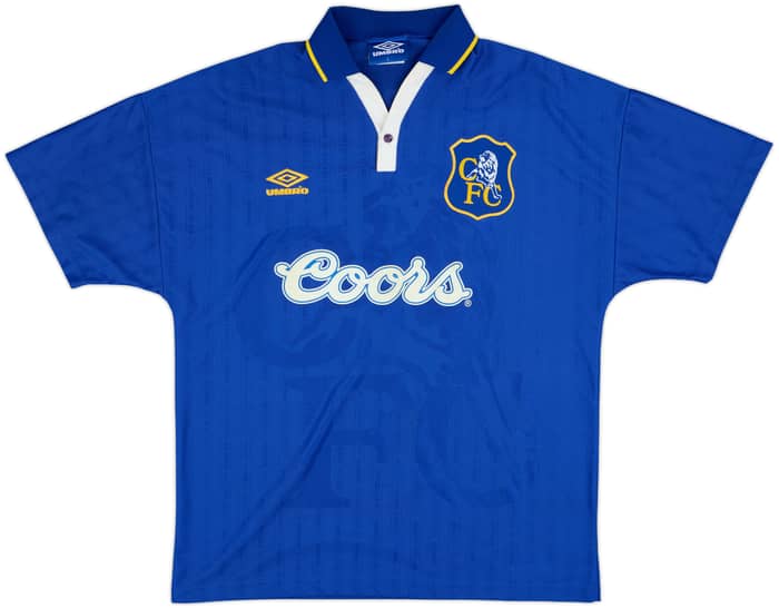1995-97 Chelsea Home Shirt Zola #25 - 8/10 - (L)