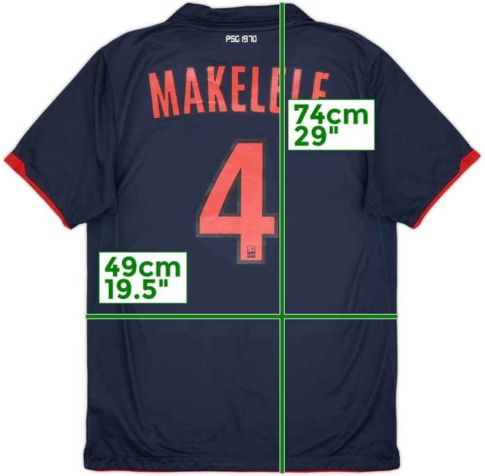 2010-11 Paris Saint-Germain Away Shirt Makelele #4 - 8/10 - (M)