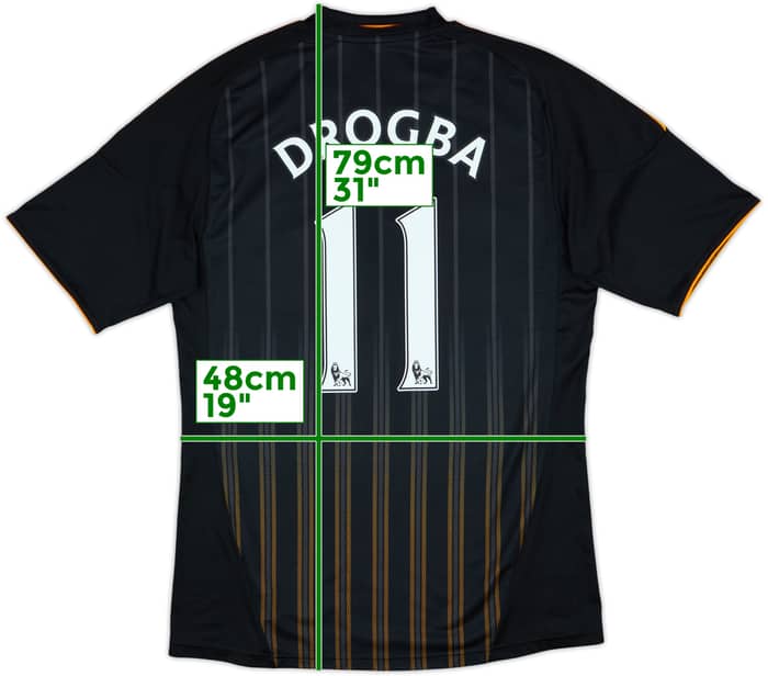 2010-11 Chelsea Away Shirt Drogba #11 - 6/10 - (M)