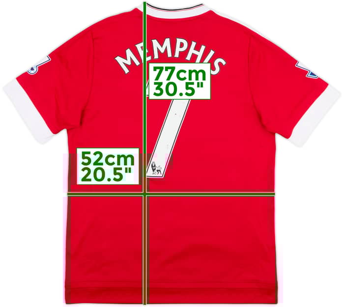 2015-16 Manchester United Home Shirt Memphis #7 - 5/10 - (L)