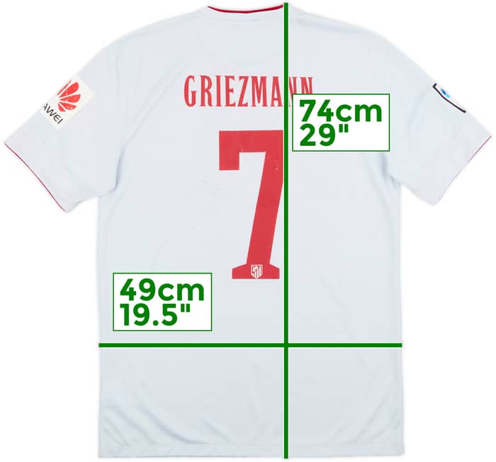 2014-15 Atletico Madrid Away Shirt Griezmann #7 - 6/10 - (M)