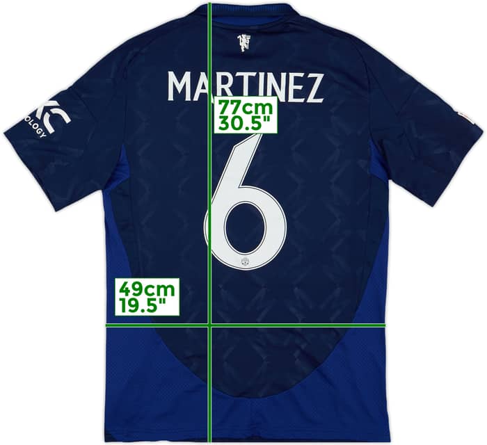 2024-25 Manchester United Away Shirt Martinez #6 - 8/10 - (M)