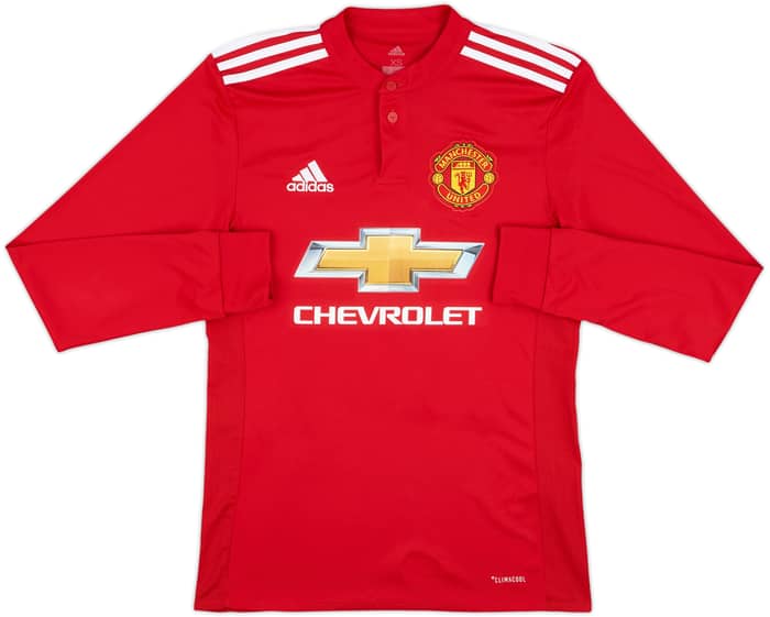 2017-18 Manchester United Home L/S Shirt Ibrahimovic #10 - 7/10 - (XS)