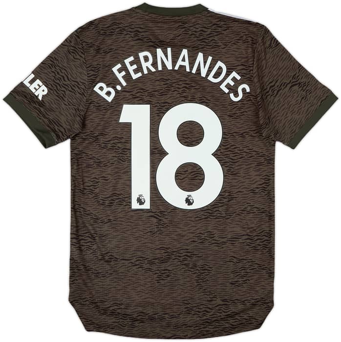 2020-21 Manchester United Authentic Away Shirt B.Fernandes #18 - 10/10 - (XS)