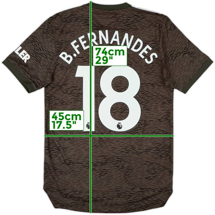 2020-21 Manchester United Authentic Away Shirt B.Fernandes #18 - 10/10 - (XS)