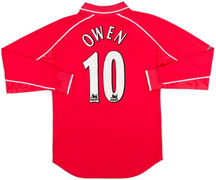 2000-02 Liverpool Home L/S Shirt Owen #10 - 8/10 - (S)