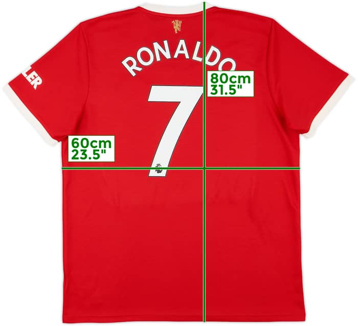 2021-22 Manchester United Home Shirt Ronaldo #7 - 8/10 - (XL)