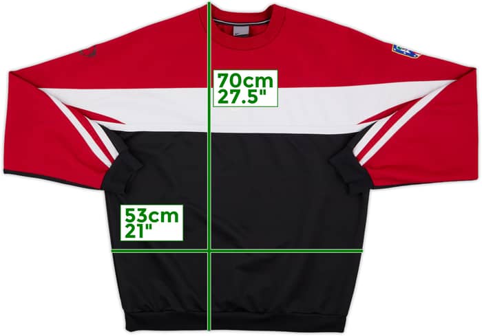 2001-02 Atletico Madrid Nike Sweat Top - 7/10 - (L)