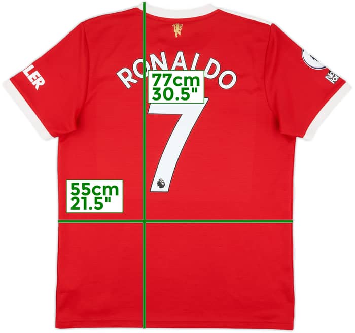 2021-22 Manchester United Home Shirt Ronaldo #7 - 9/10 - (L)