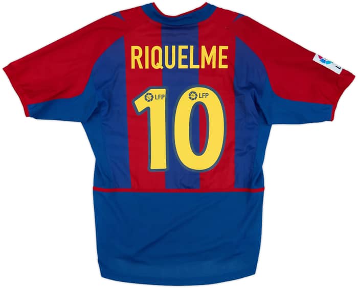 2002-03 Barcelona Player Issue Home Shirt Riquelme #10 - 9/10 - (M)