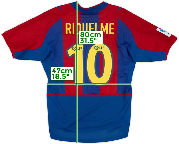2002-03 Barcelona Player Issue Home Shirt Riquelme #10 - 9/10 - (M)